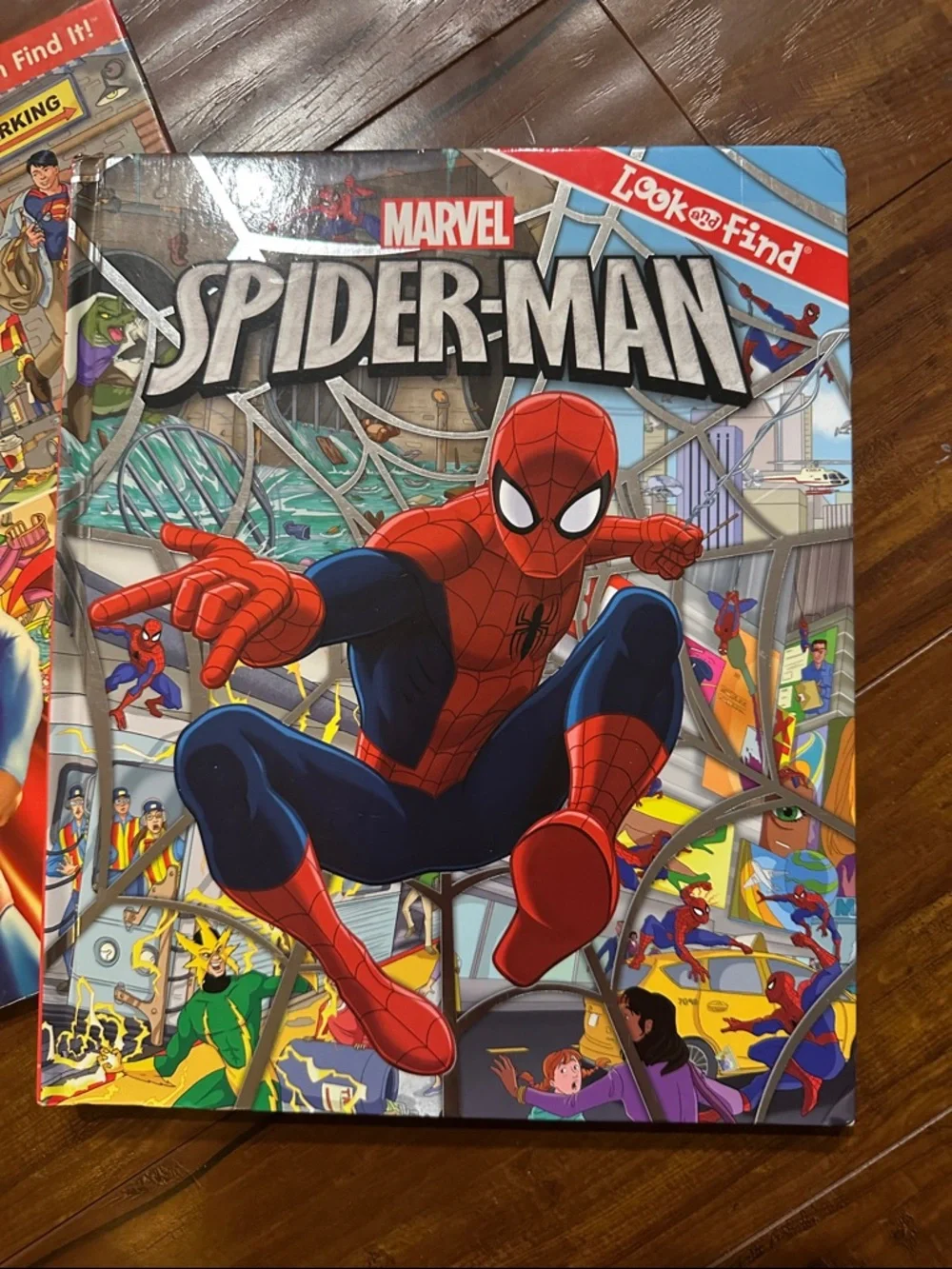Superman Returns 2006 1st Edition & Marvel Spider-Man Look Find Book Lot